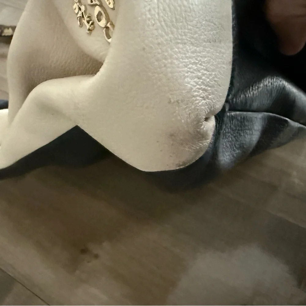 Coach Madison Pheobe Shoulder Bag Purse Pebbled Leather Two Tone Animal Print - Picture 7 of 16